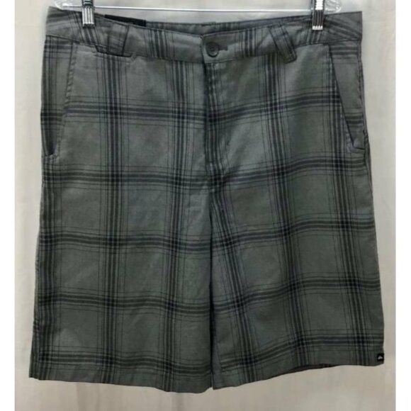 Quiksilver Shorts 36 Gray Plaid Surf Board Men - Picture 1 of 5